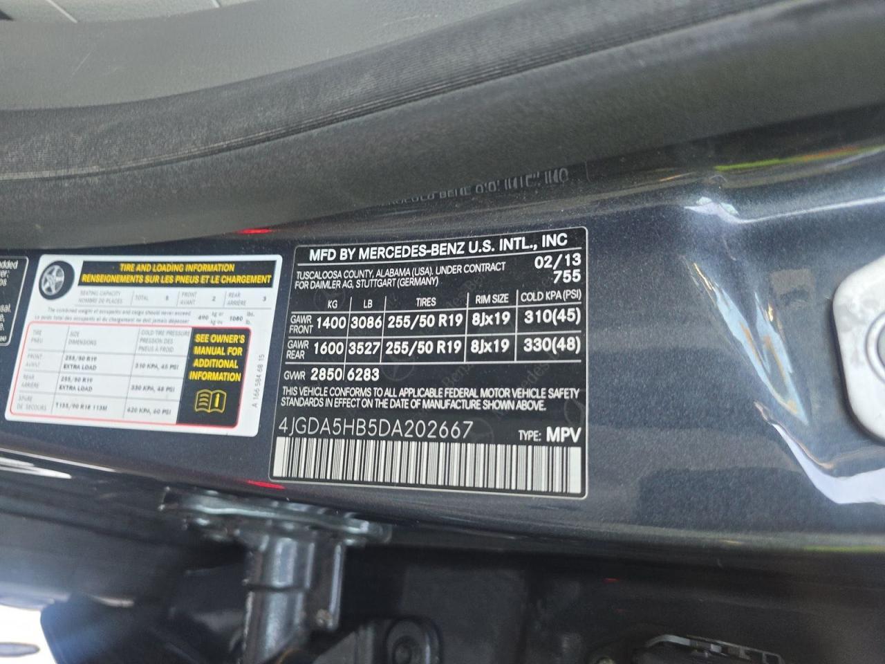 2013 Mercedes-benz Ml 350 4matic   Gray vin: 4JGDA5HB5DA202667