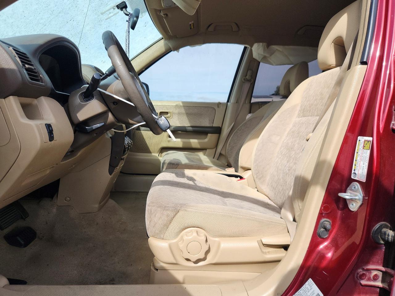 2006 Honda Cr-v Lx Burgundy vin: JHLRD68516C027684