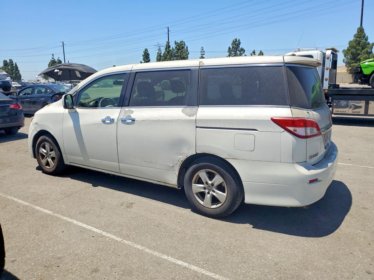 2012 Nissan Quest 3.5 S White vin: JN8AE2KP1C9049174