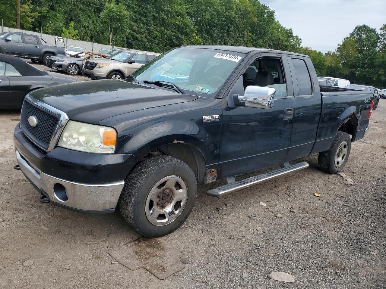 2007 Ford F150 Black vin: 1FTPX14V97FB04922
