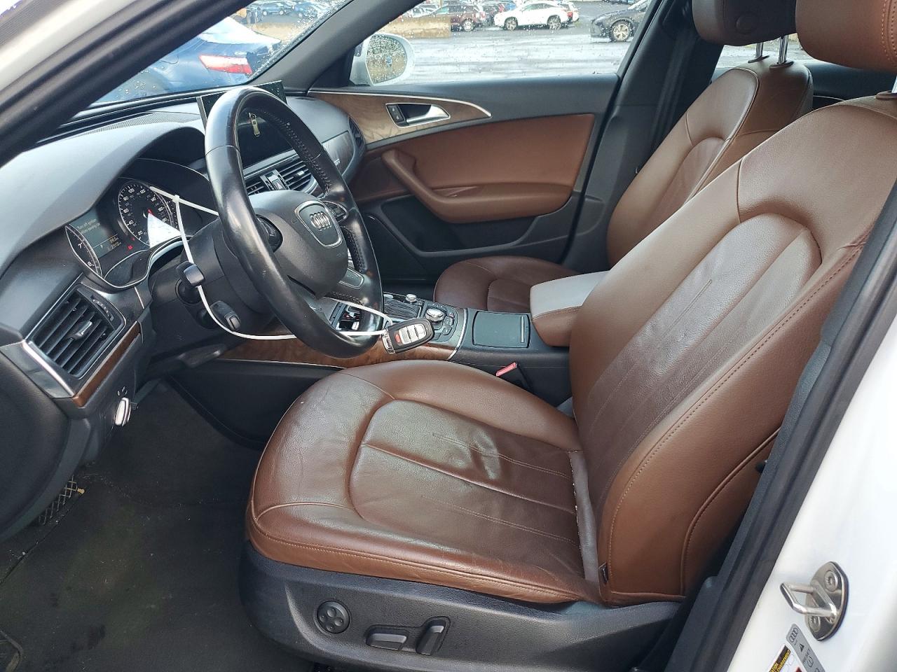 2013 Audi A6 Premium Plus White vin: WAUGGAFC9DN044179