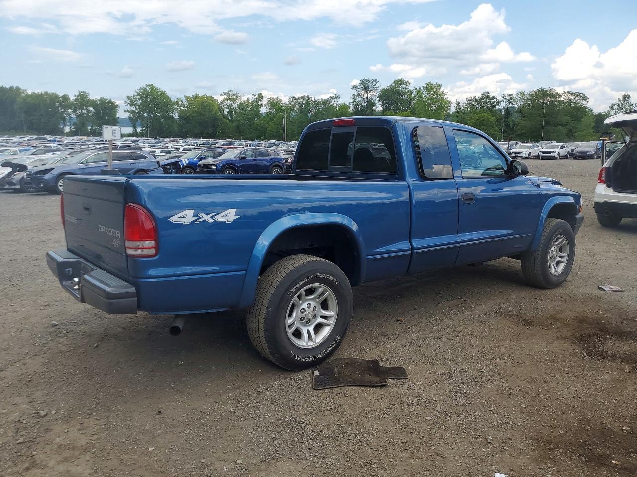 2004 Dodge Dakota Sxt Синий vin: 1D7HG12K24S584968