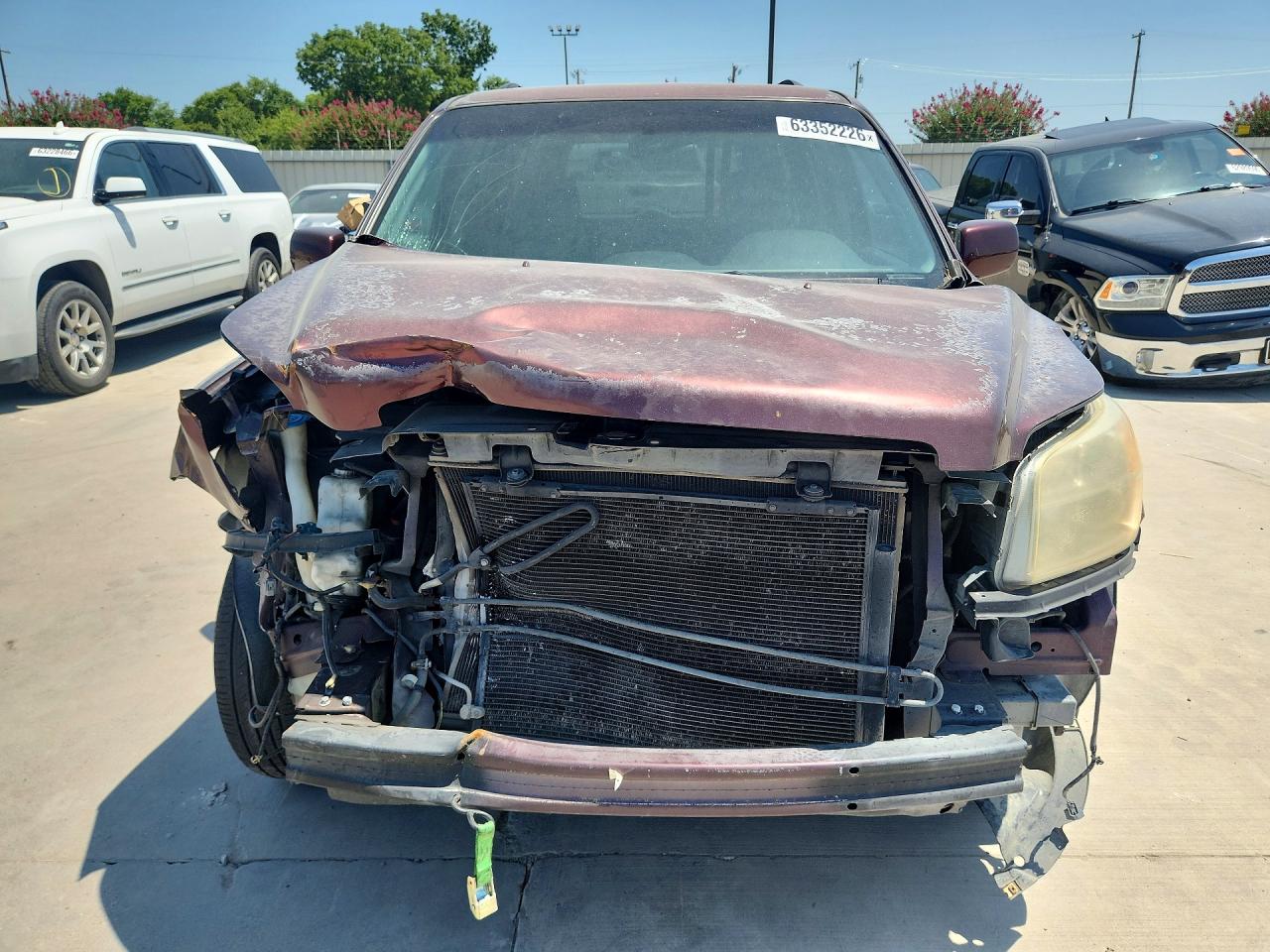 2007 Honda Pilot Ex Burgundy vin: 5FNYF28437B020971