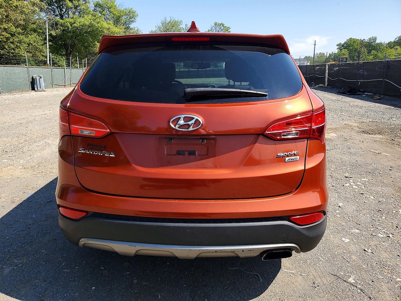 2014 Hyundai Santa Fe Sport 2.4l Orange vin: 5XYZTDLB0EG133796