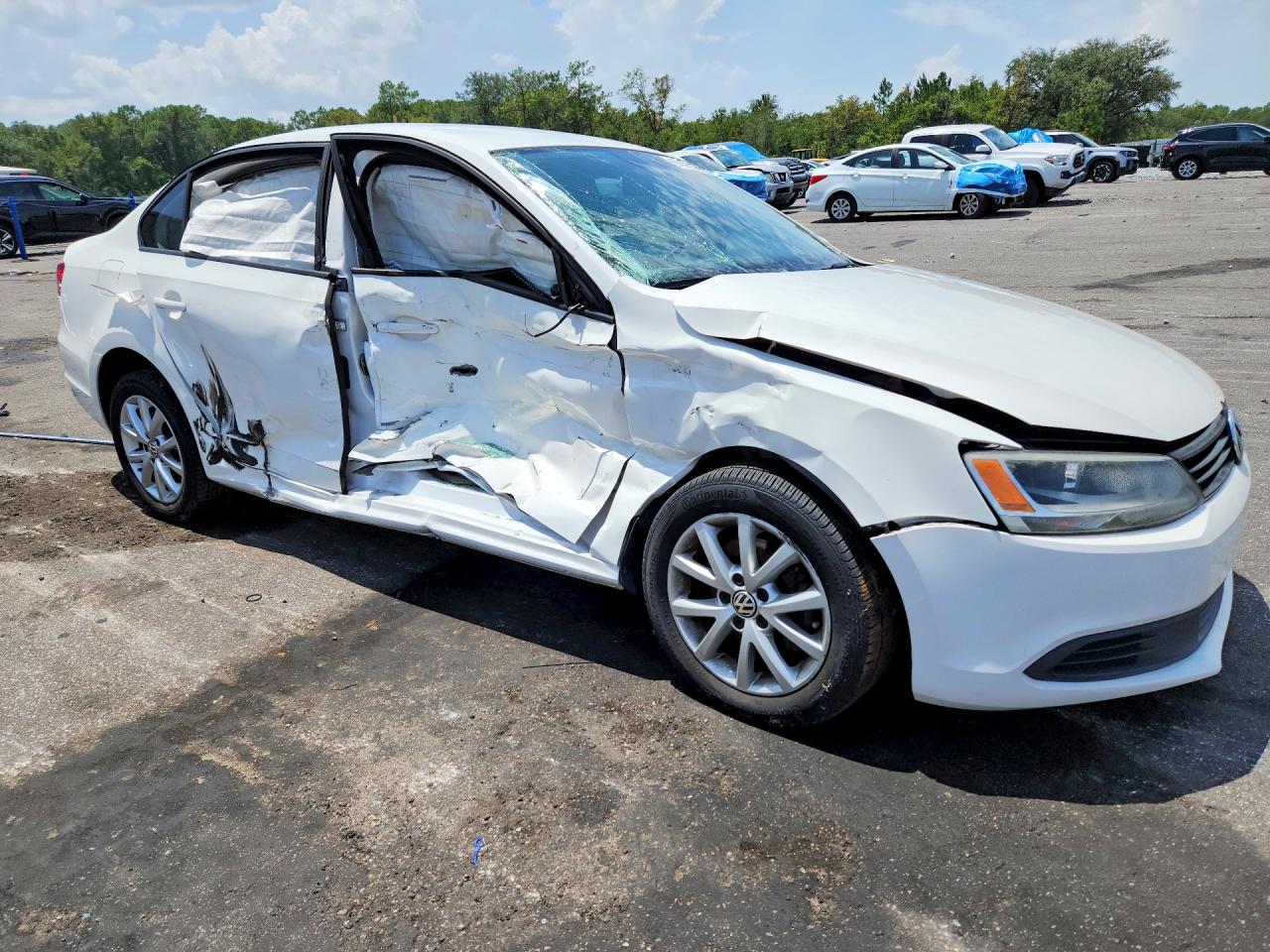2012 Volkswagen Jetta Se White vin: 3VWDP7AJ4CM076767