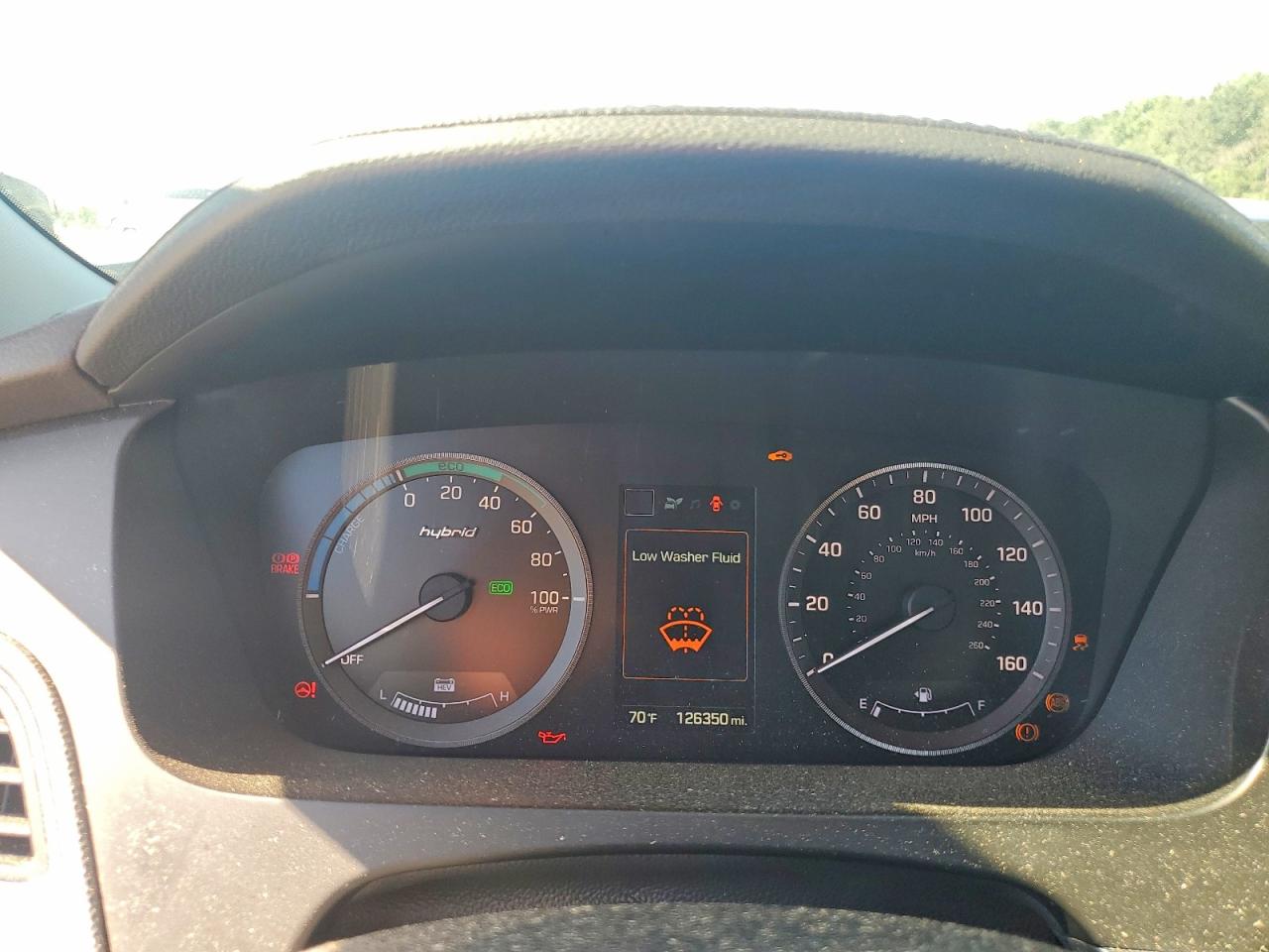 2016 Hyundai Sonata Hybrid Se Бирюзовый vin: KMHE24L16GA040613
