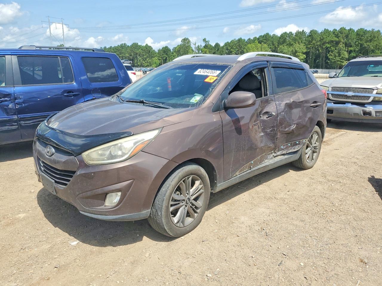 2015 Hyundai Tucson Se Brown vin: KM8JU3AGXFU015012