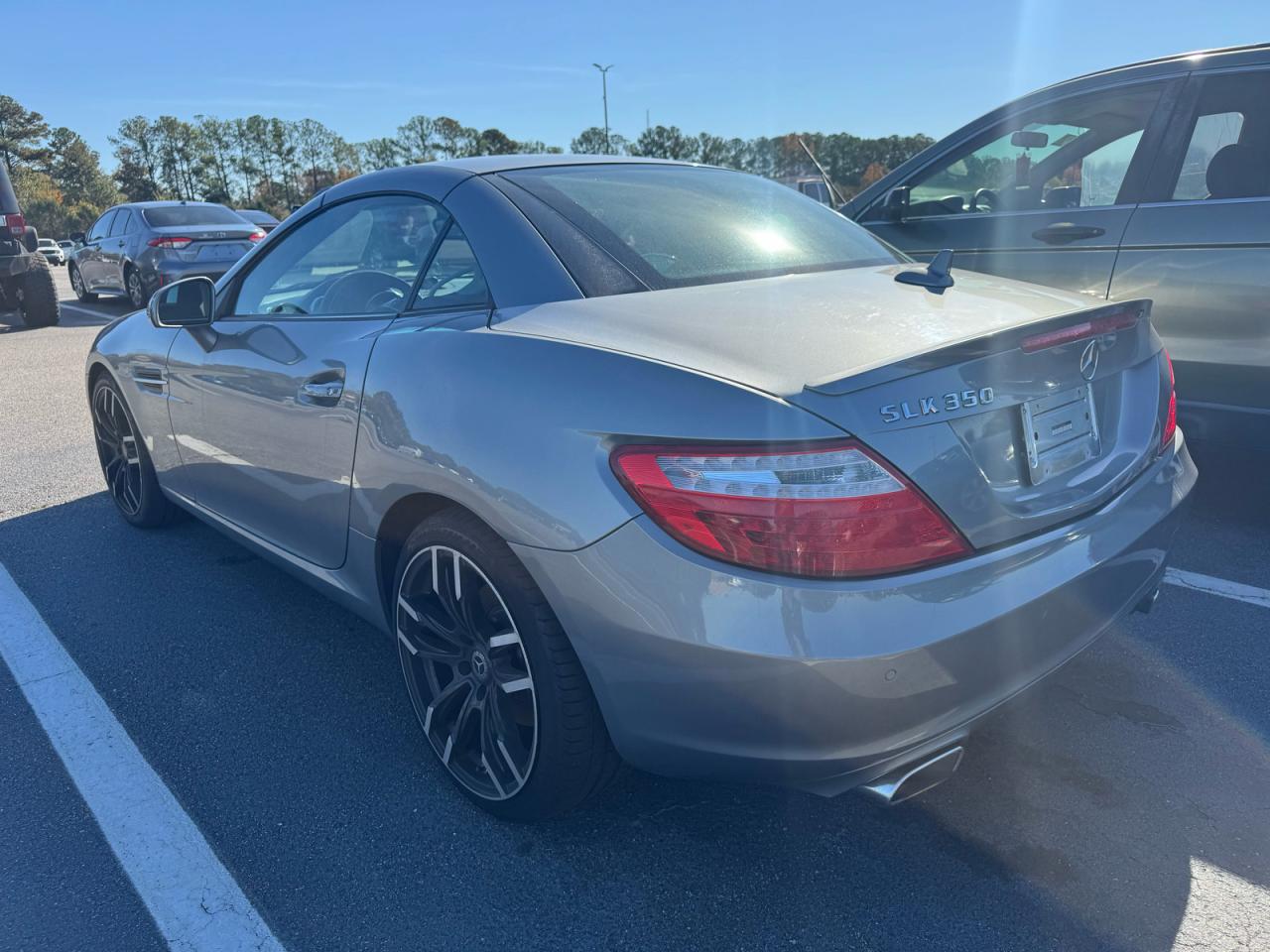 2012 Mercedes-benz Slk 350 Gray vin: WDDPK5HA7CF023446