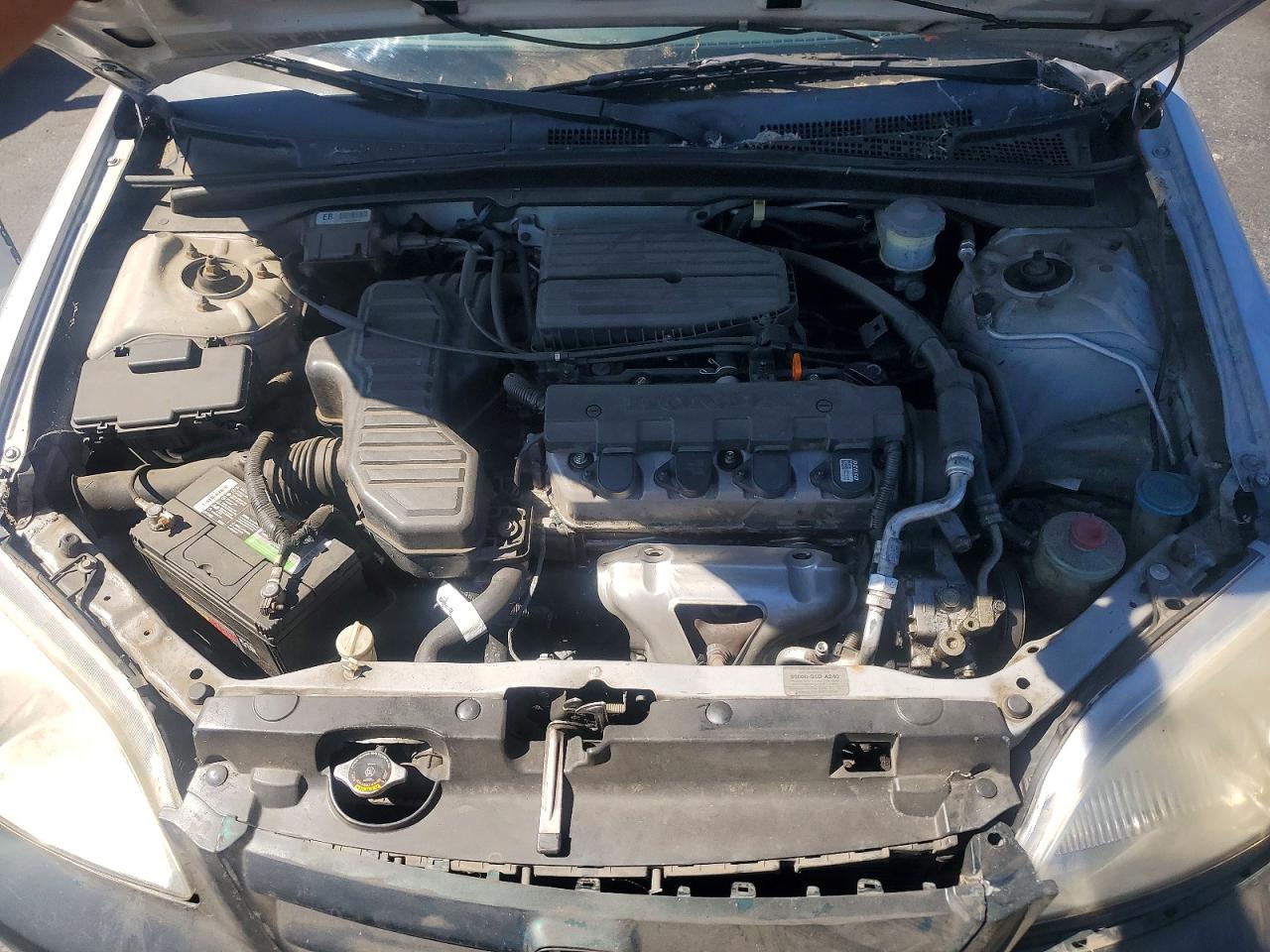 2001 Honda Civic Lx Silver vin: 1HGEM225X1L000460