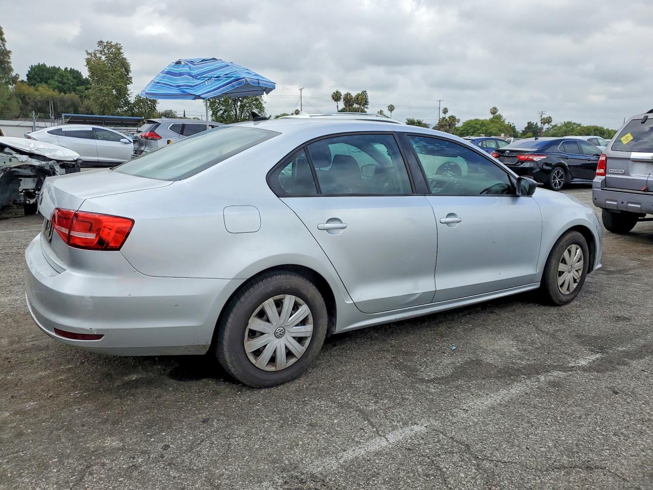 2015 Volkswagen Jetta Base Gray vin: 3VW2K7AJ5FM284666