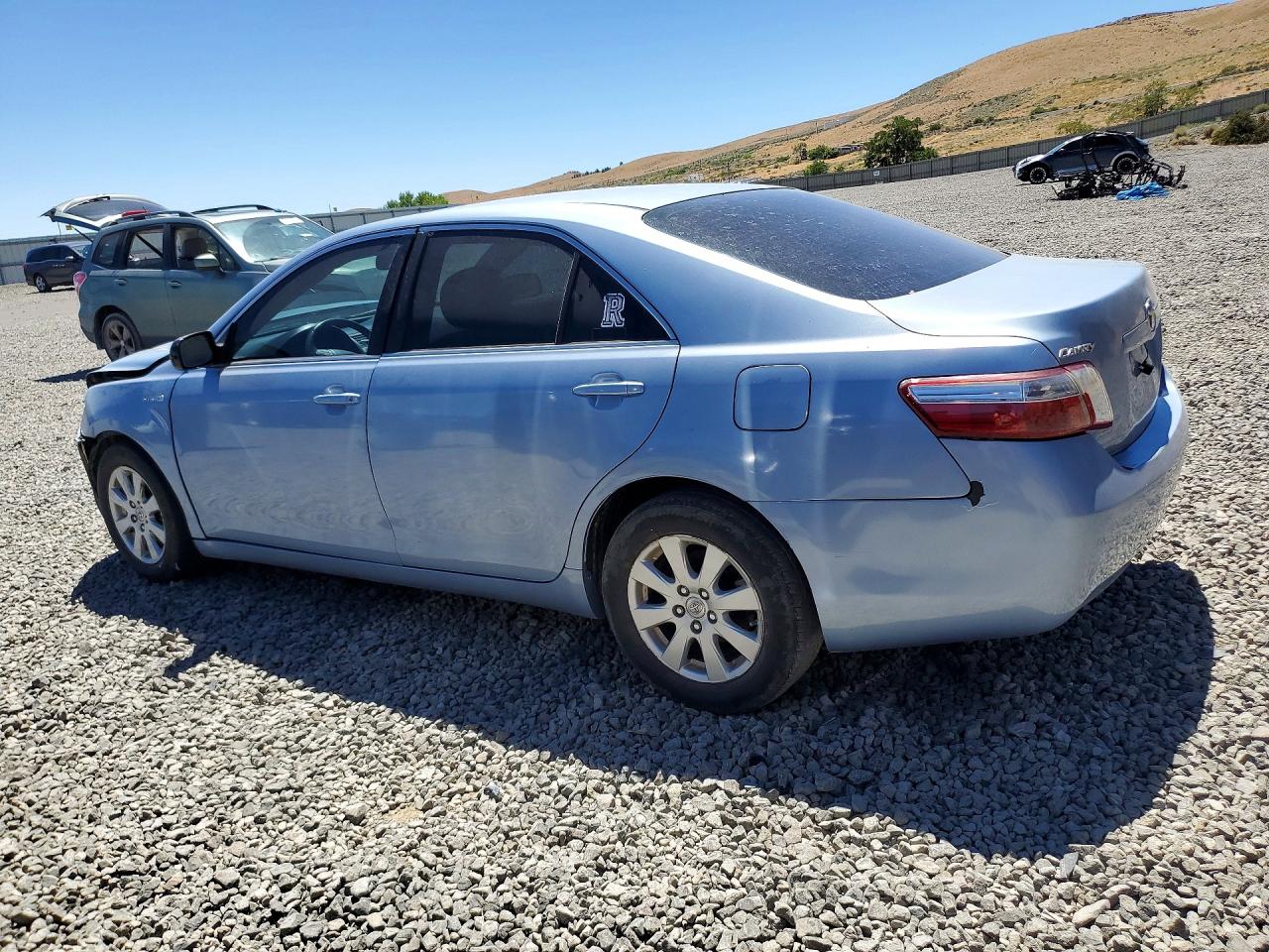 2007 Toyota Camry Hybrid Blue vin: JTNBB46K073021888