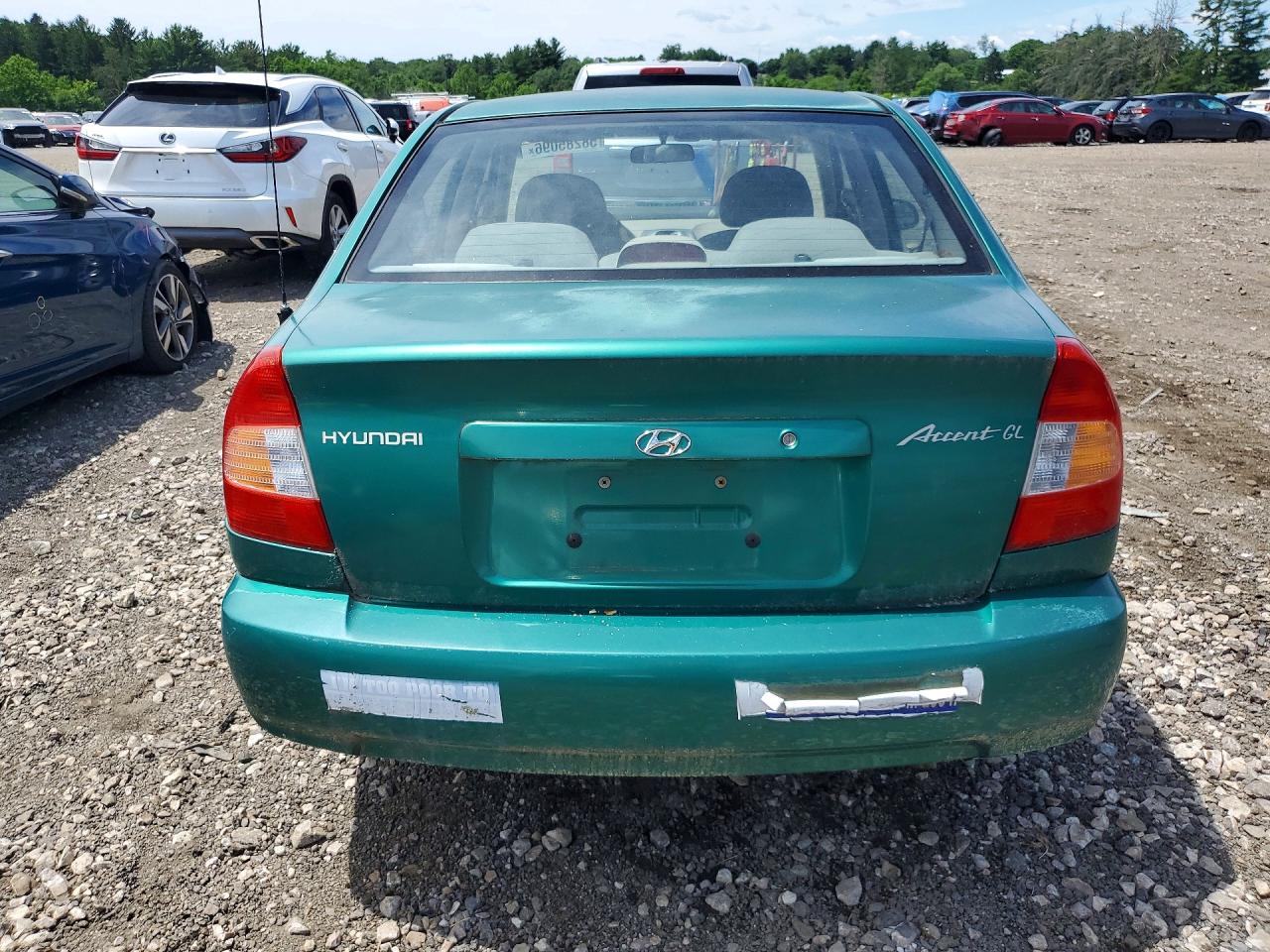 2001 Hyundai Accent Gl Green vin: KMHCG45C91U169698