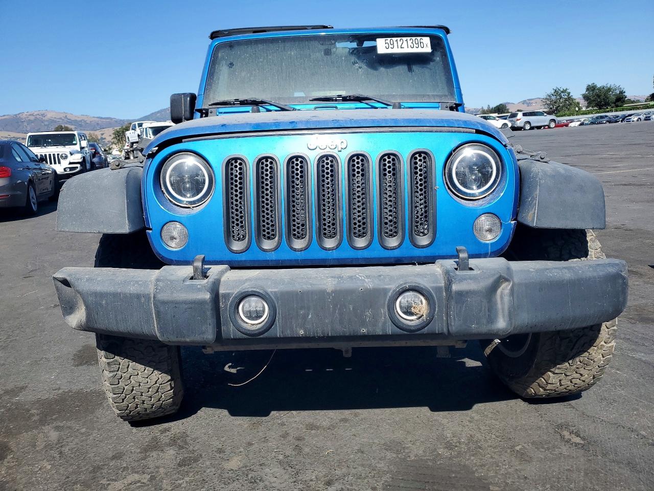 2015 Jeep Wrangler Sport Blue vin: 1C4AJWAG8FL510474