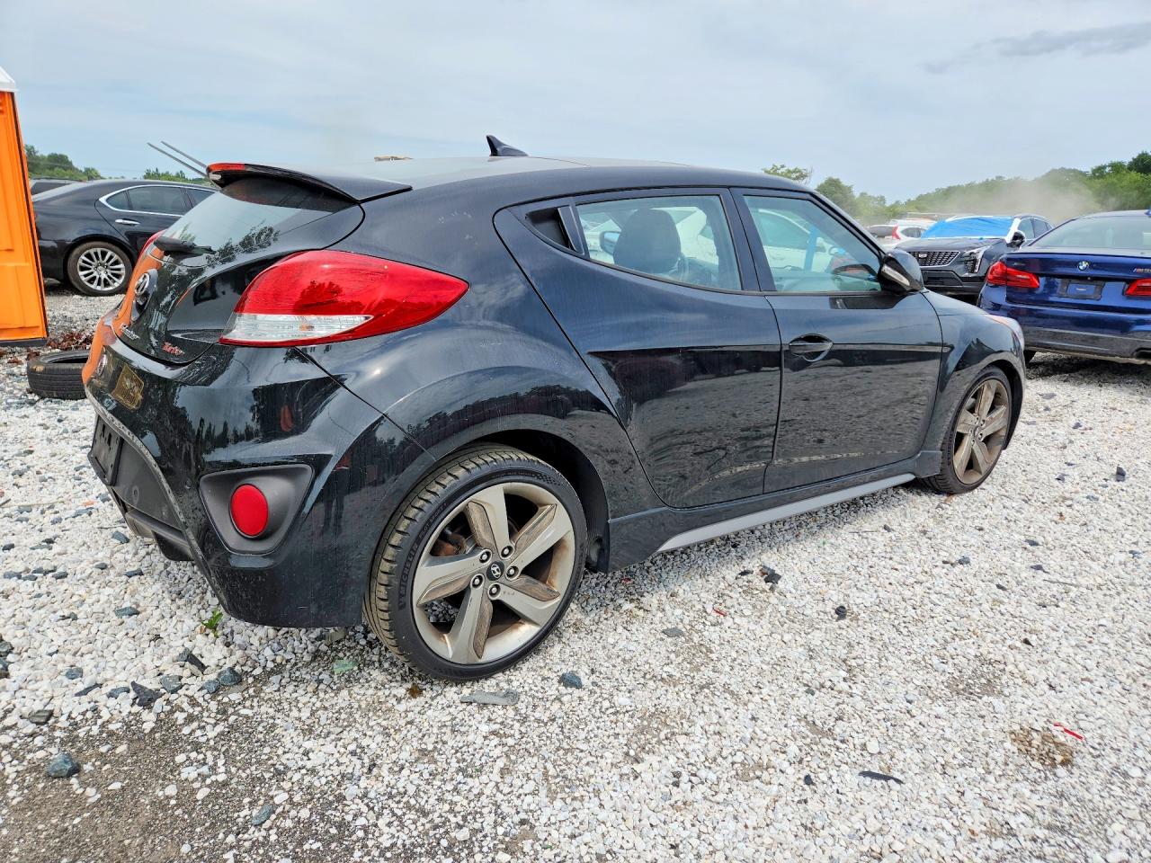 2013 Hyundai Veloster Turbo Black vin: KMHTC6AE8DU126117