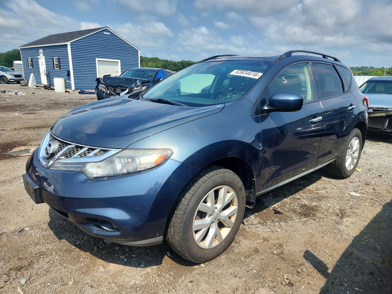 2014 Nissan Murano Sl Blue vin: JN8AZ1MWXEW508371