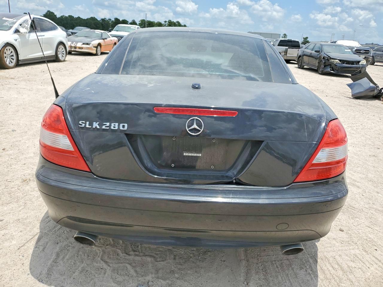 2007 Mercedes-benz Slk 280 Black vin: WDBWK54F87F145051