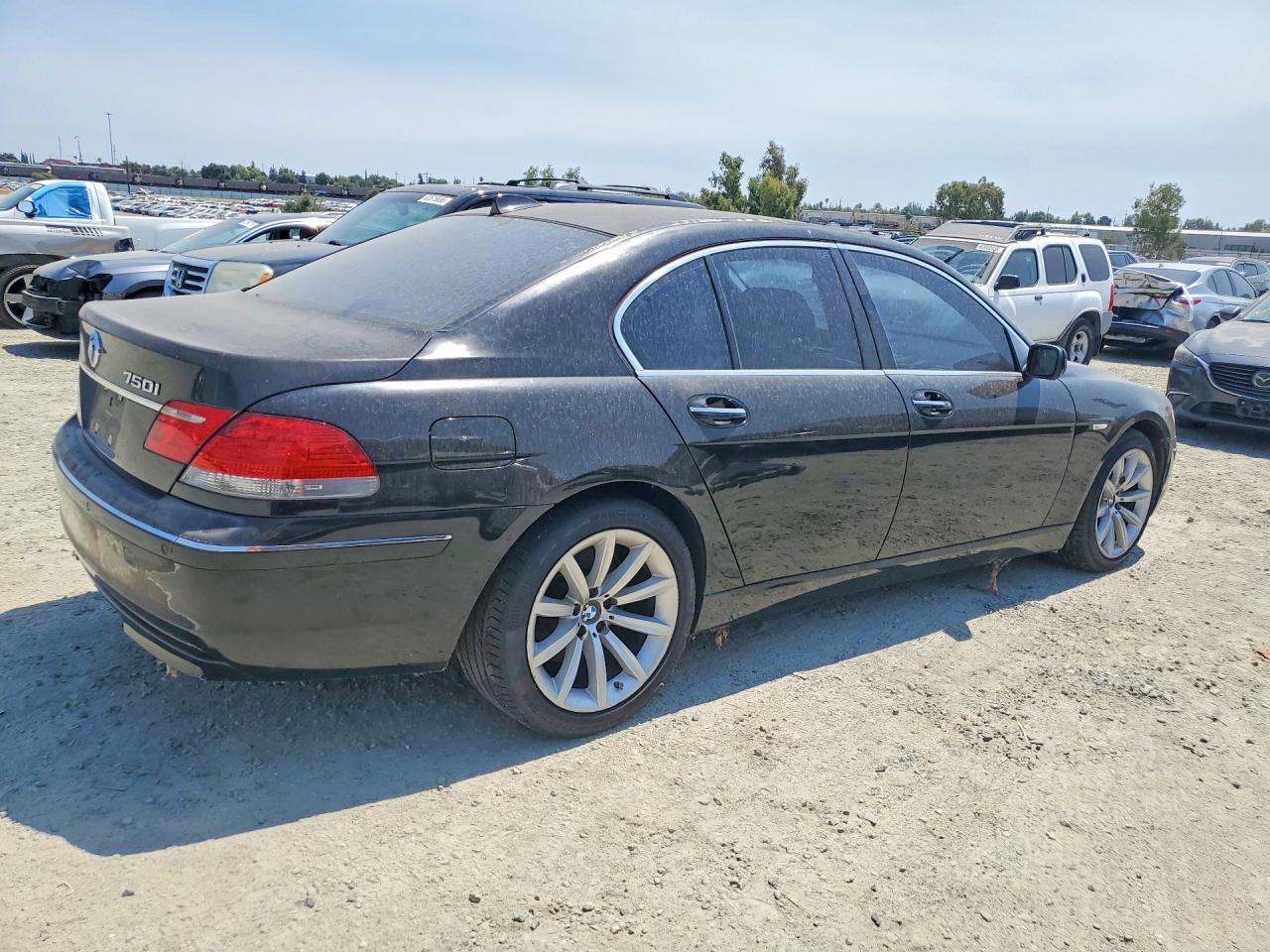2007 Bmw 750 I Черный vin: WBAHL83547DT10653
