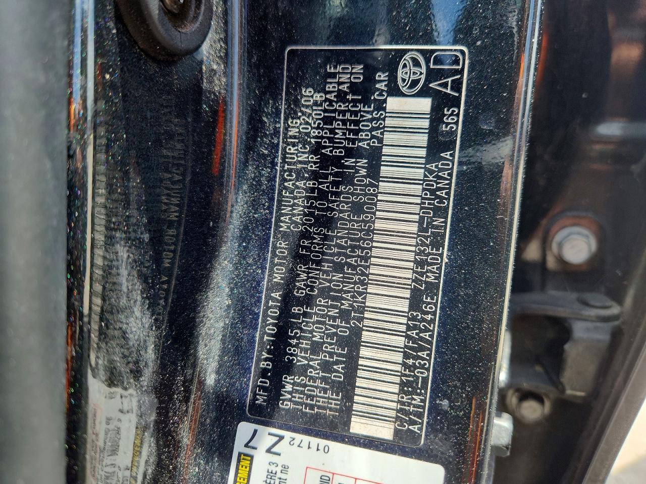 2006 Toyota Corolla Matrix Xr Черный vin: 2T1KR32E56C590087