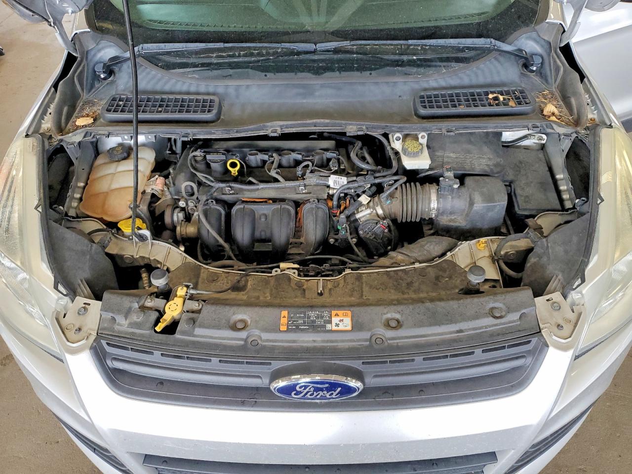 2014 Ford Escape S Silver vin: 1FMCU0F78EUD65866
