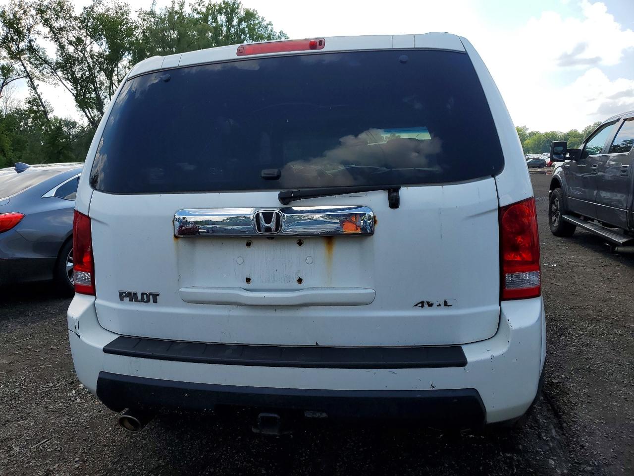 2009 Honda Pilot Exl White vin: 5FNYF48619B012609