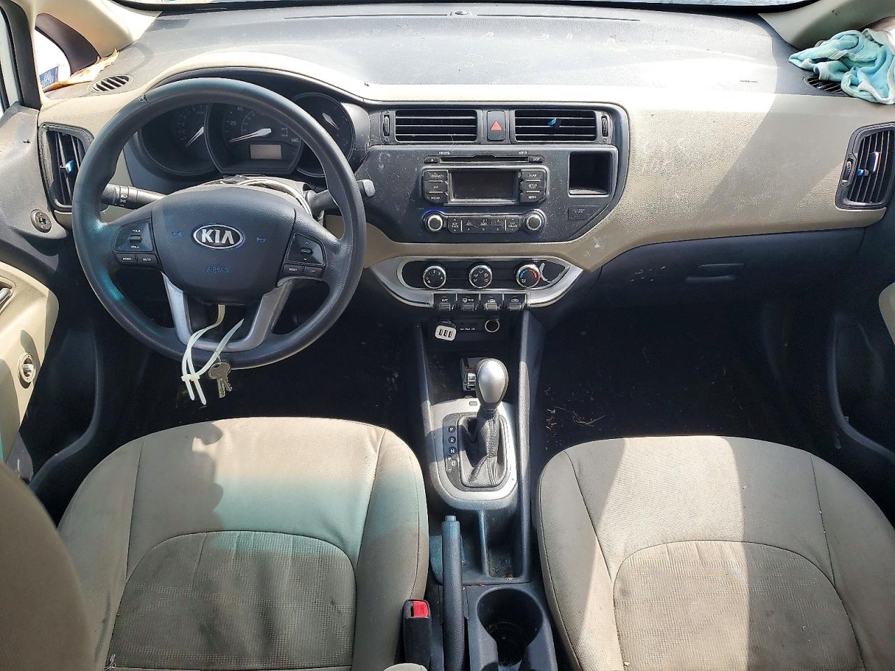 2015 Kia Rio Lx White vin: KNADM4A30F6450935