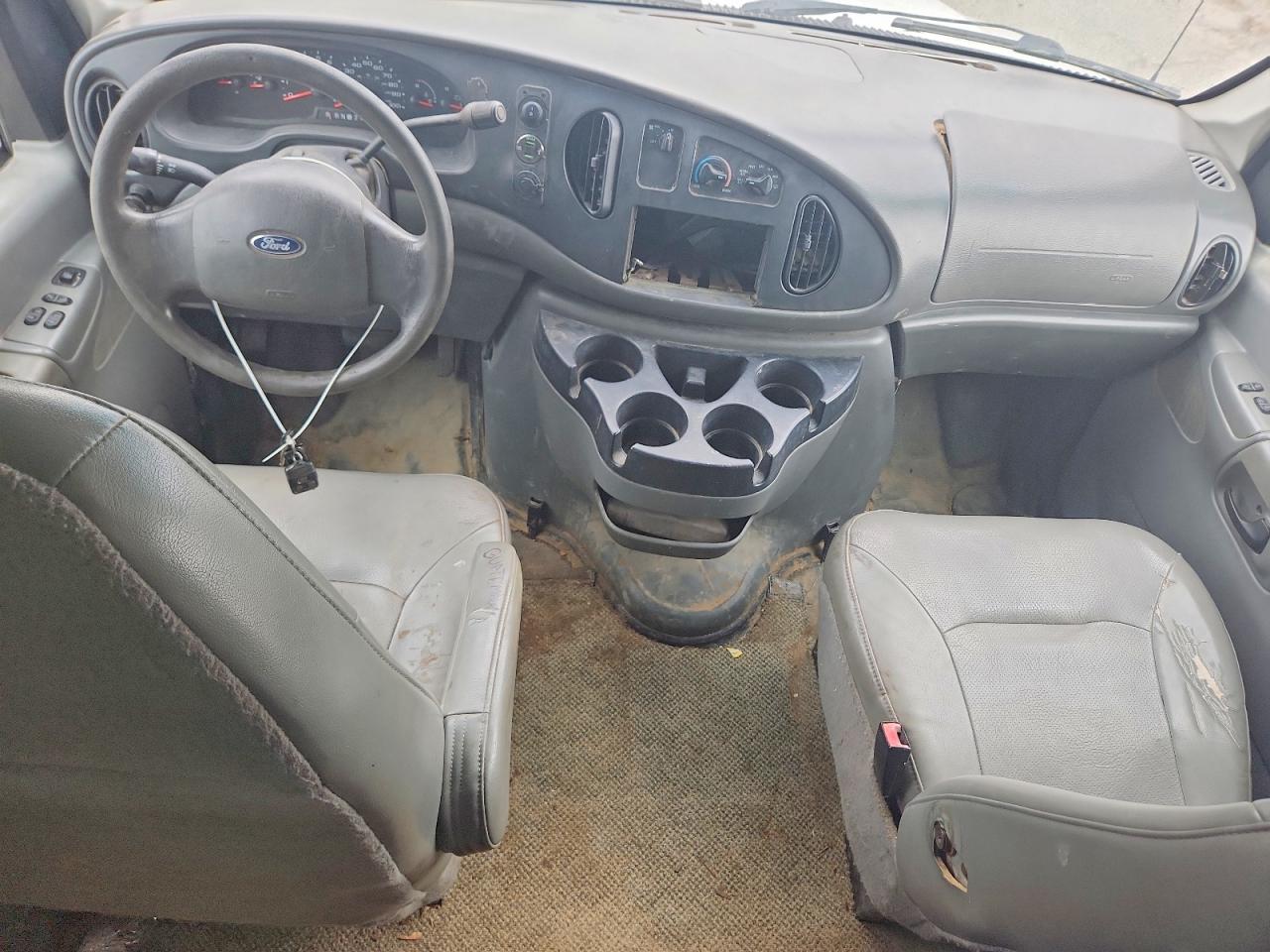 2008 Ford Econoline E250 Van White vin: 1FTNE24W68DA29072