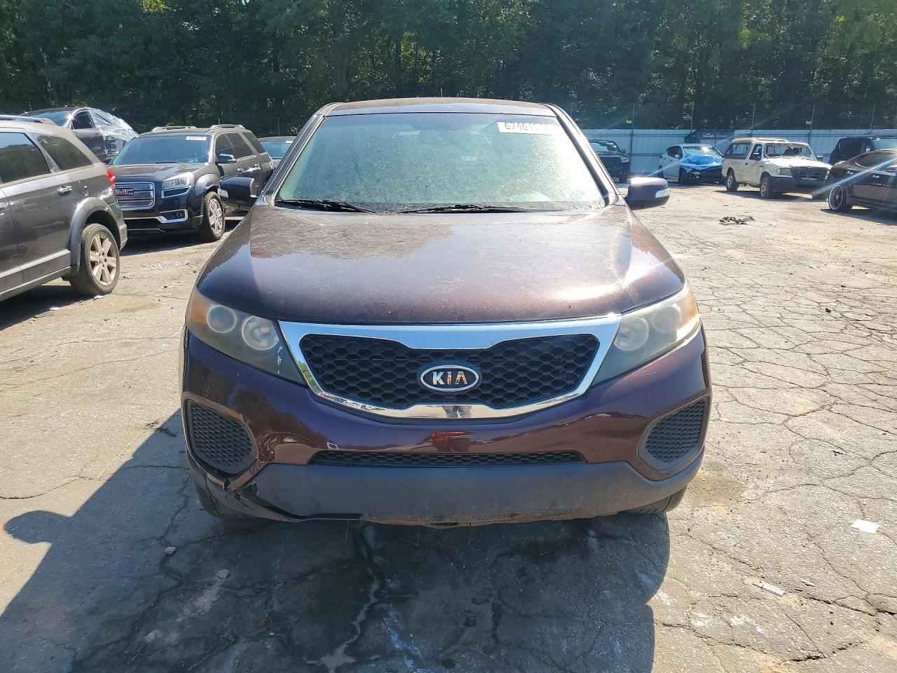 2011 Kia Sorento Lx Burgundy vin: 5XYKTCA18BG074529