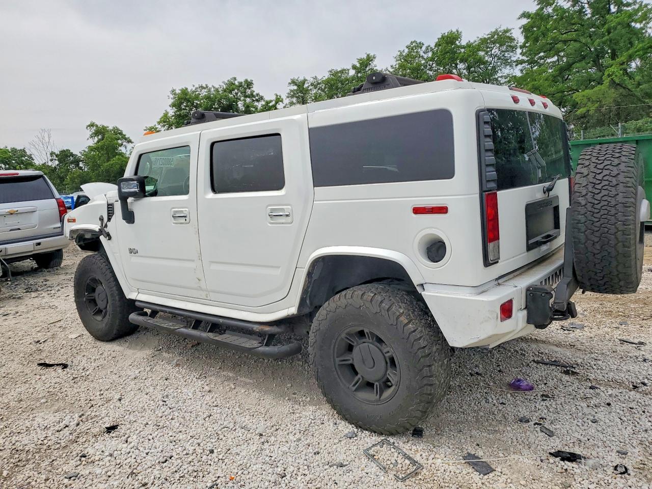 2007 Hummer H2 White vin: 5GRGN23U17H105117