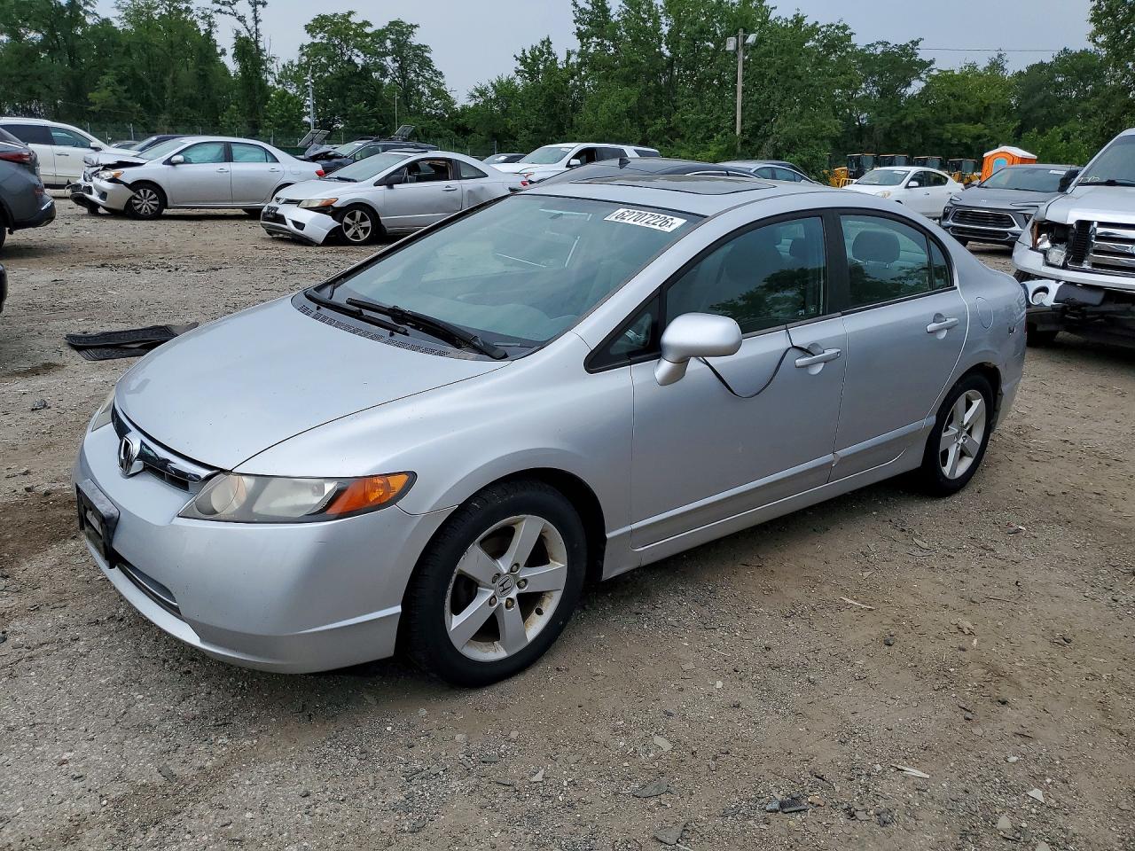 2006 Honda Civic Ex Silver vin: 1HGFA168X6L004480