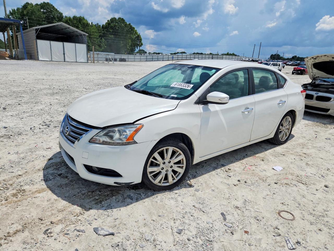 2013 Nissan Sentra S/sv/sr/sl White vin: 3N1AB7AP2DL691451