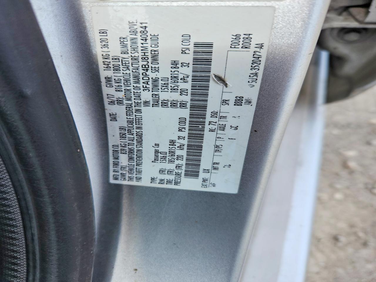 2011 Ford Fiesta Se Silver vin: 3FADP4BJ8HM140841