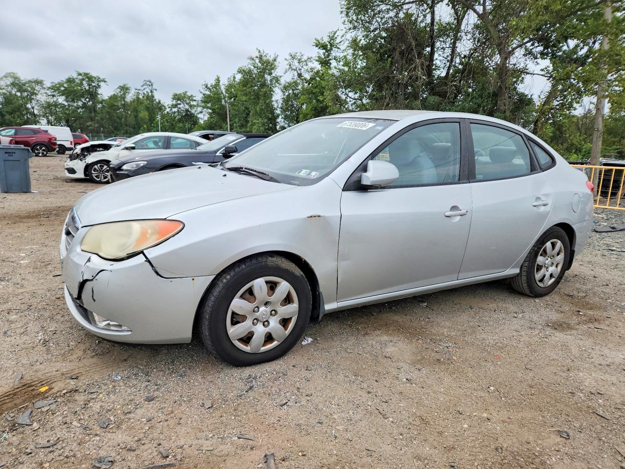 2007 Hyundai Elantra Gls Silver vin: KMHDU46D17U222360