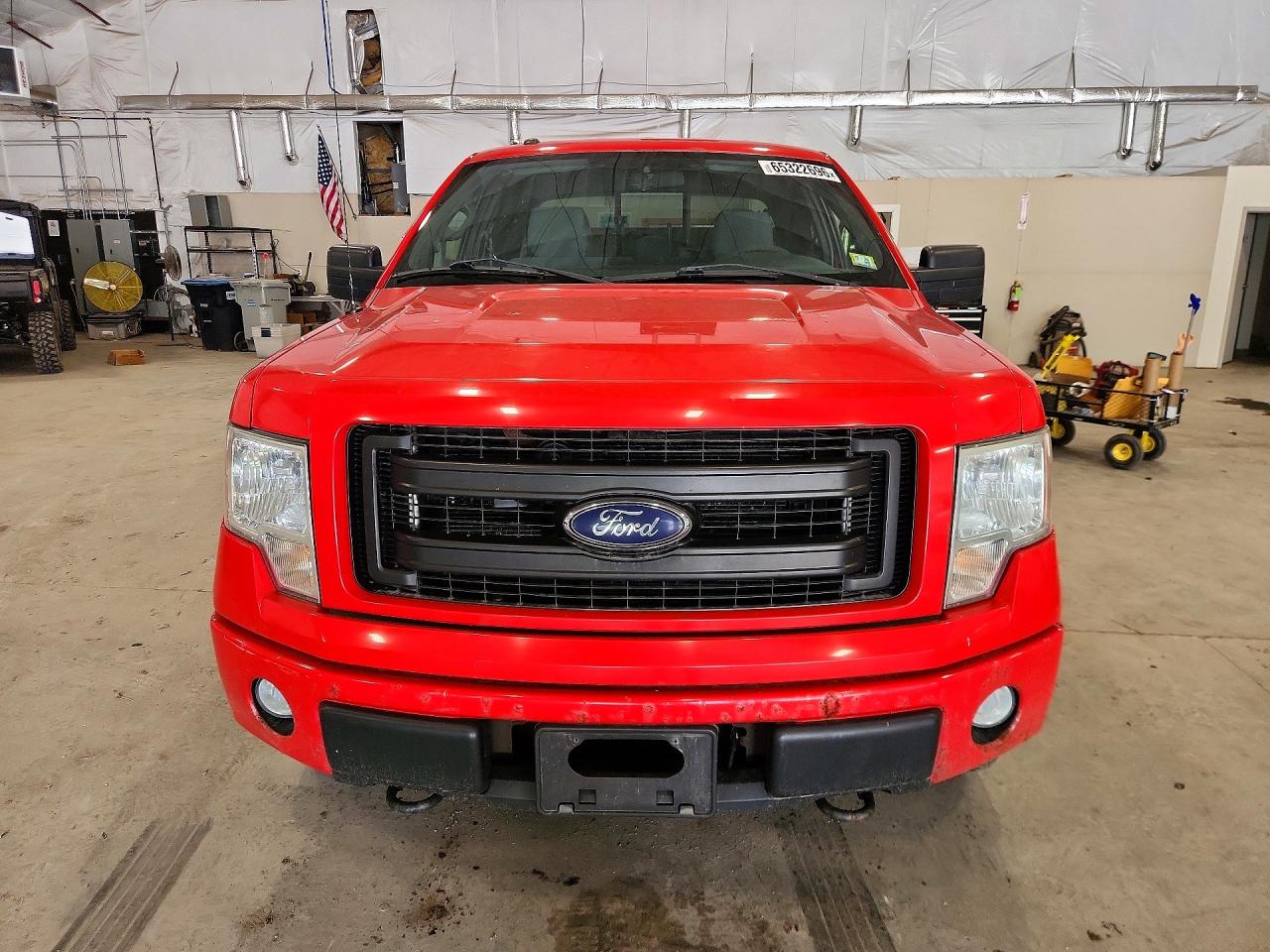 2013 Ford F150 Super Cab Red vin: 1FTEX1EM2DKD85347