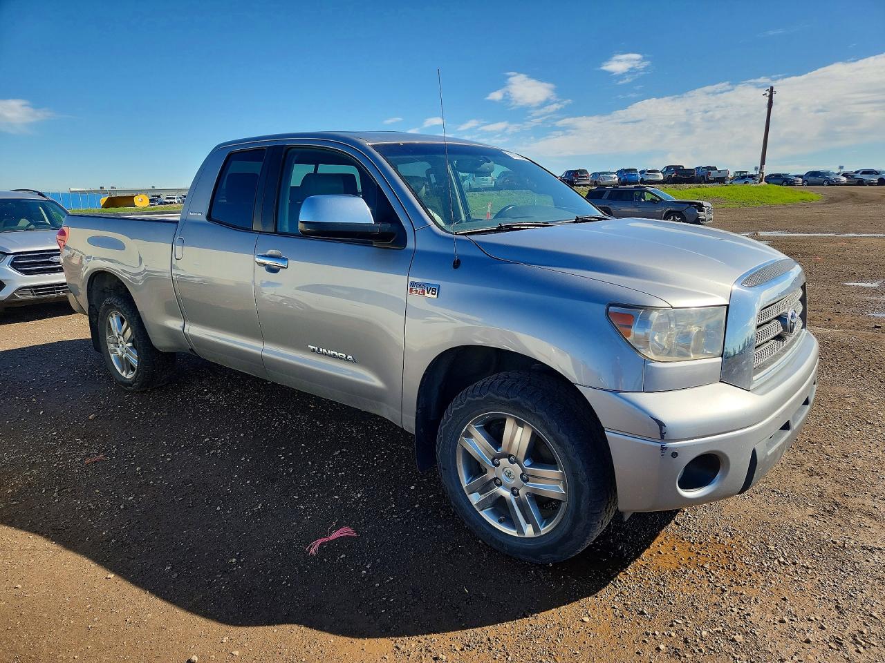 2007 Toyota Tundra Double Cab Limited Silver vin: 5TBBV58137S488848