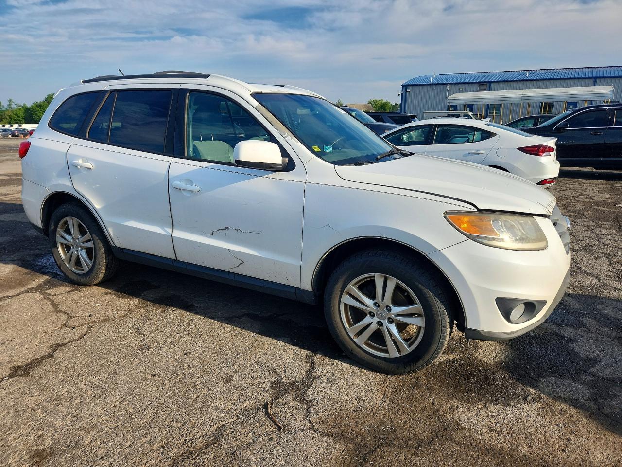 2012 Hyundai Santa Fe Se White vin: 5XYZHDAG5CG135976