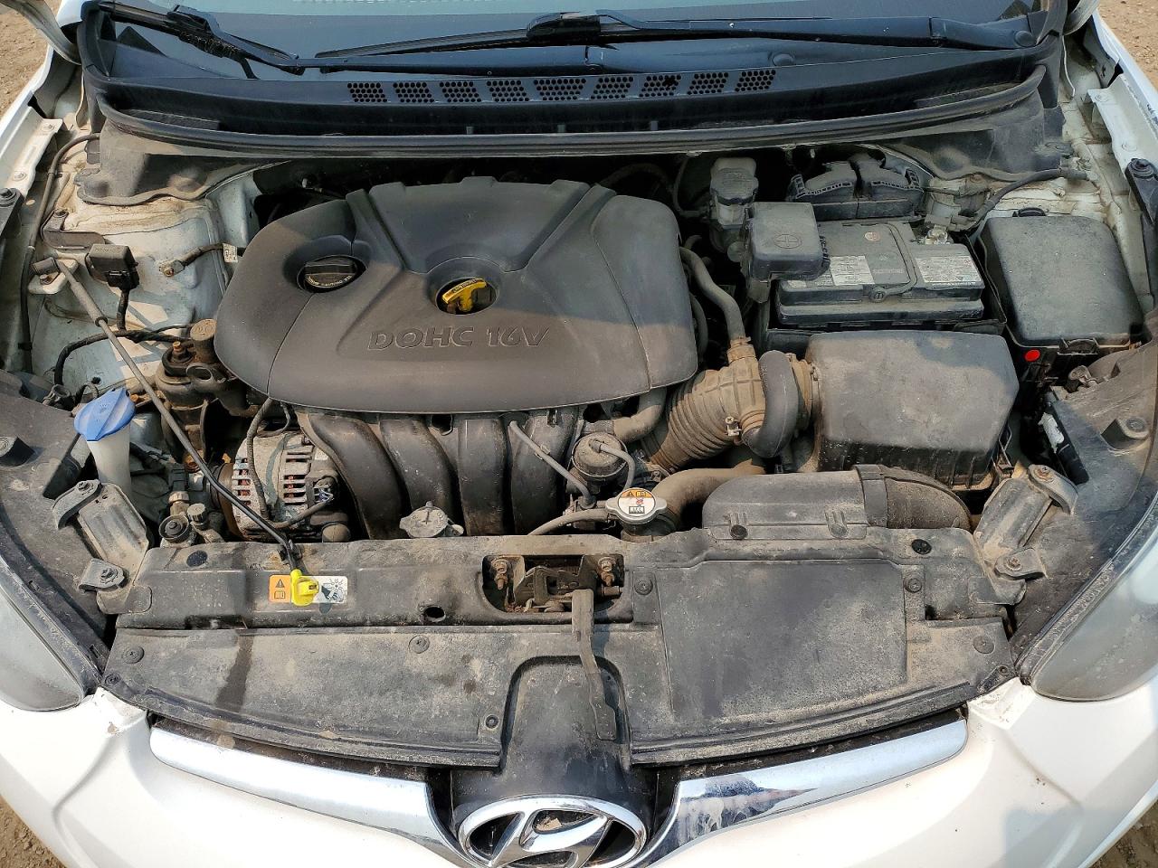 2014 Hyundai Elantra Se White vin: 5NPDH4AE7EH518970