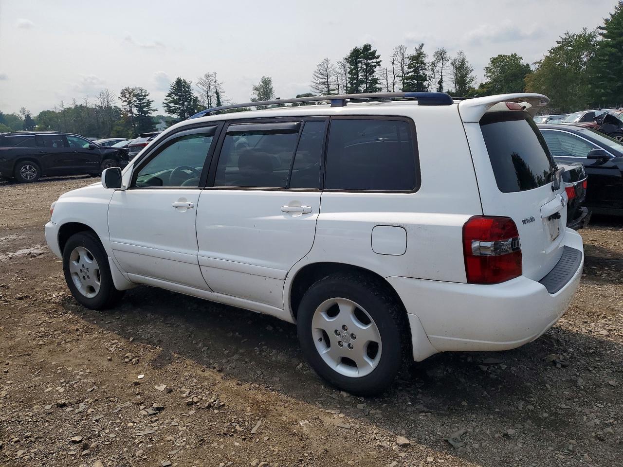 2007 Toyota Highlander Limited White vin: JTEEP21A670203386