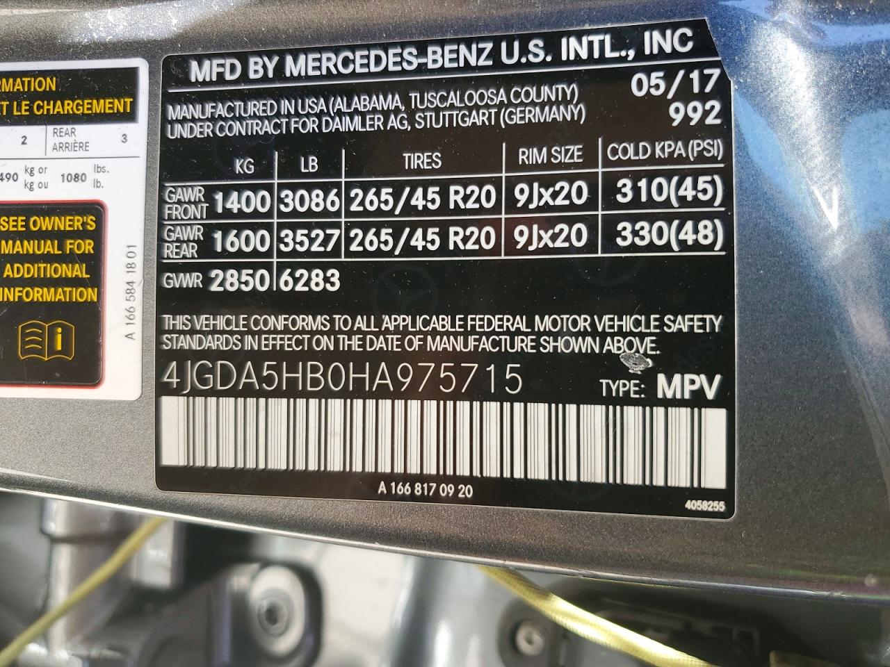 2017 Mercedes-benz Gle 350 4matic Gray vin: 4JGDA5HB0HA975715