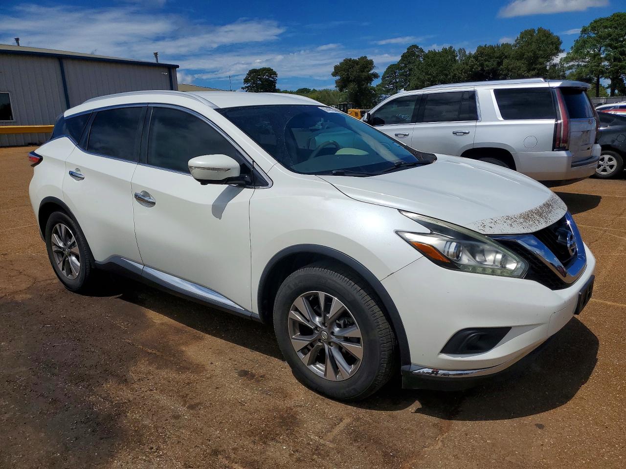 2015 Nissan Murano Sl White vin: 5N1AZ2MG1FN241036