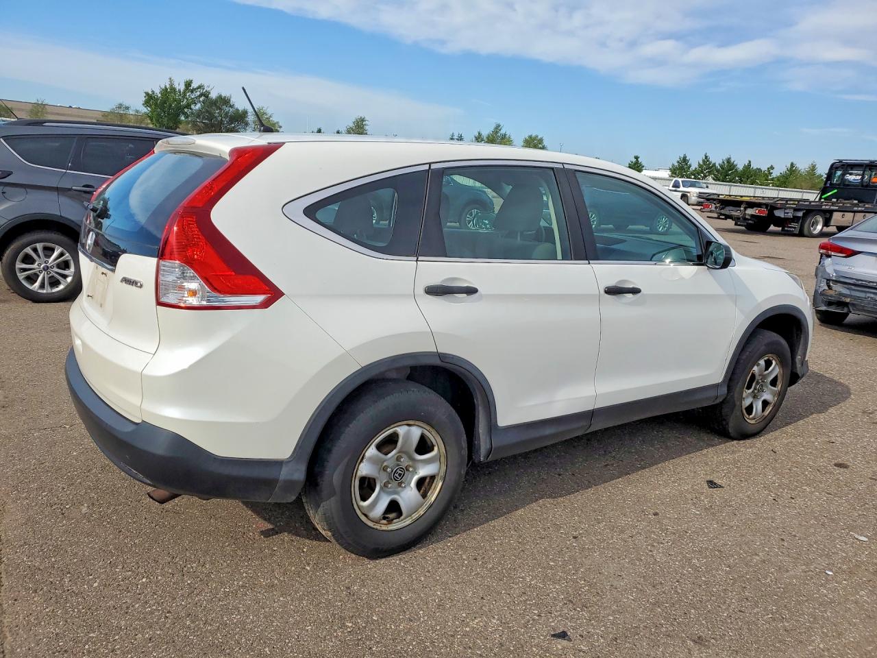 2014 Honda Cr-v Lx White vin: 5J6RM4H37EL103949