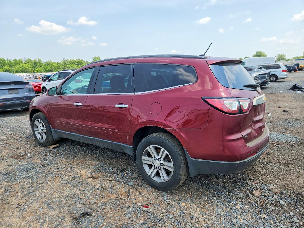 2015 Chevrolet Traverse Lt Maroon vin: 1GNKVHKD7FJ215247