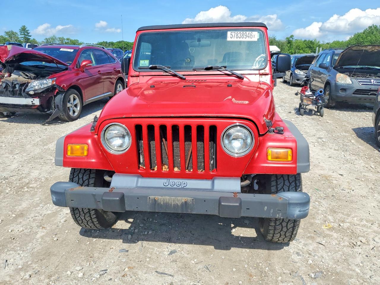 2003 Jeep Wrangler Commando Red vin: 1J4FA39S43P374601