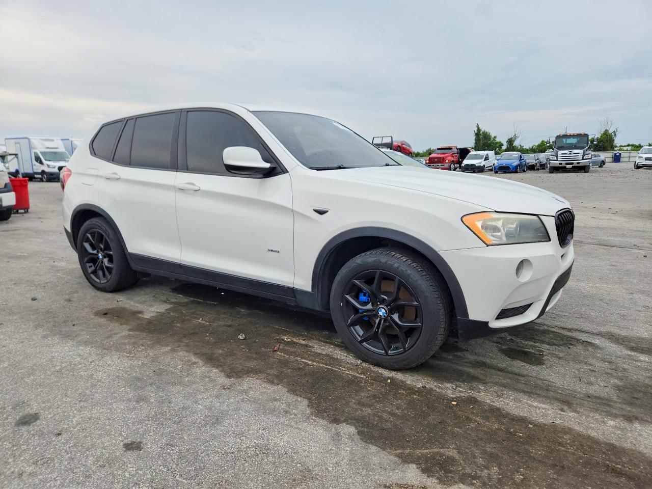 2013 Bmw X3 Xdrive28i White vin: 5UXWX9C50D0D01151