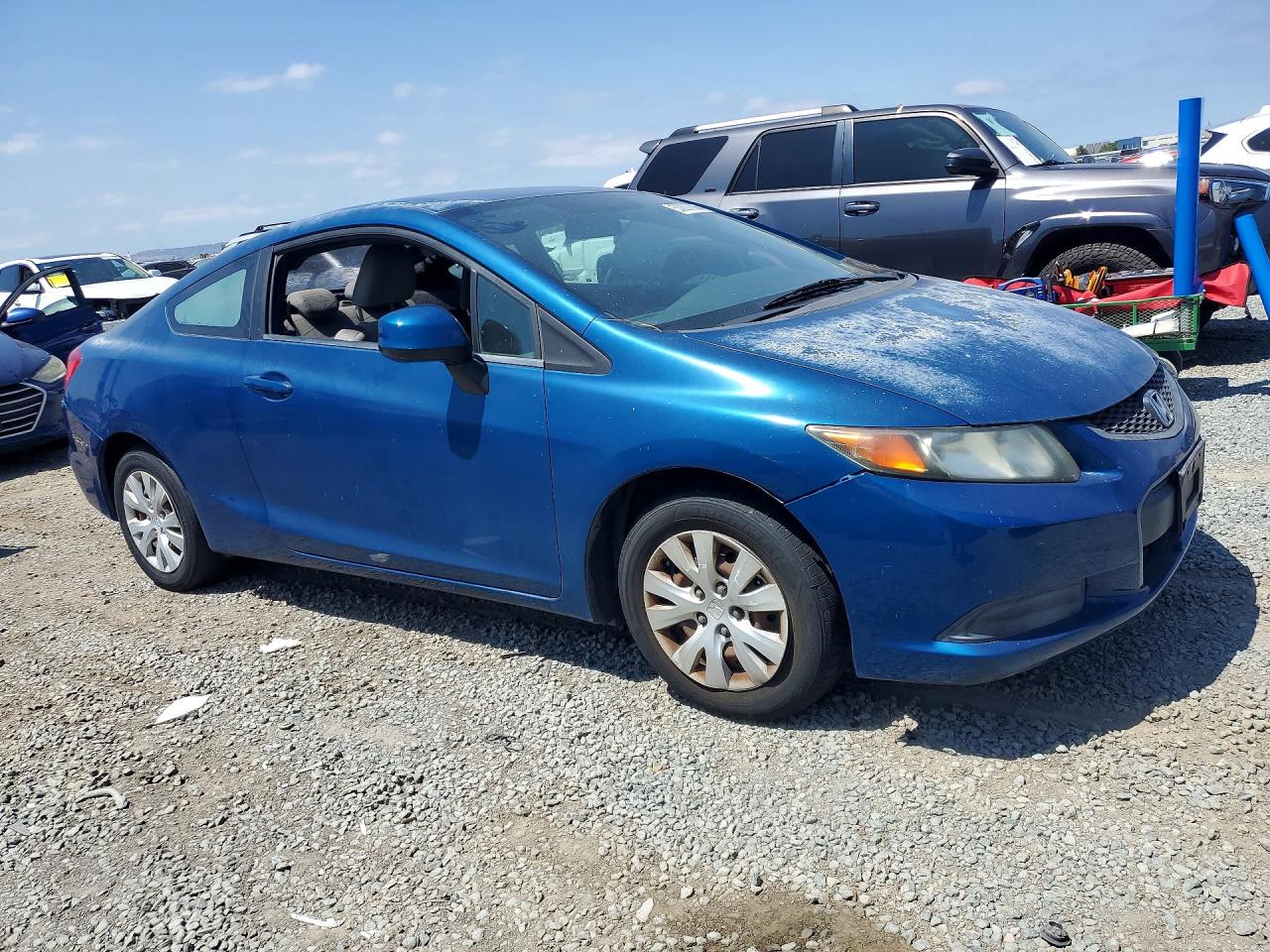 2012 Honda Civic Lx Blue vin: 2HGFG3B58CH520139