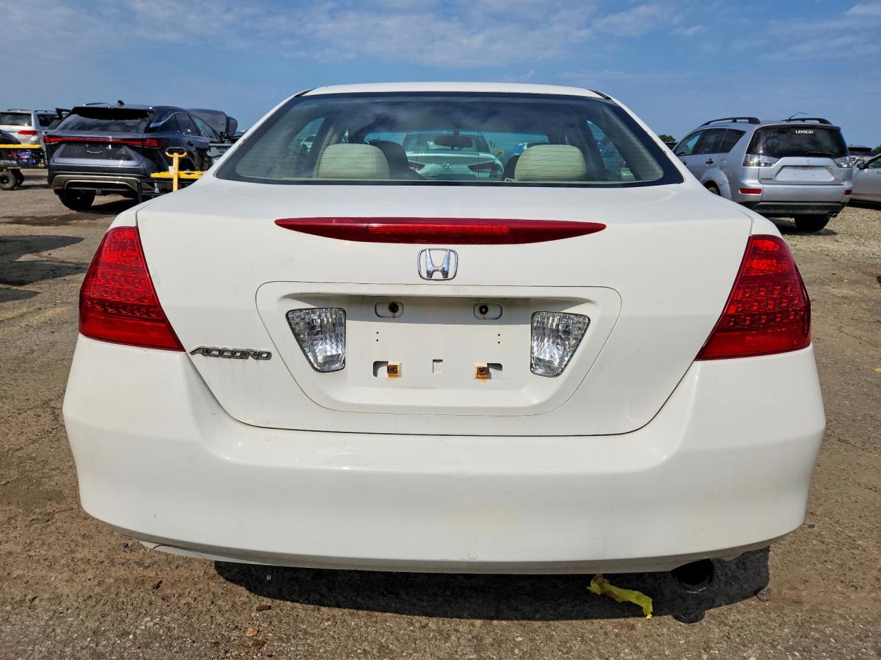 2007 Honda Accord Se White vin: 1HGCM56387A137189