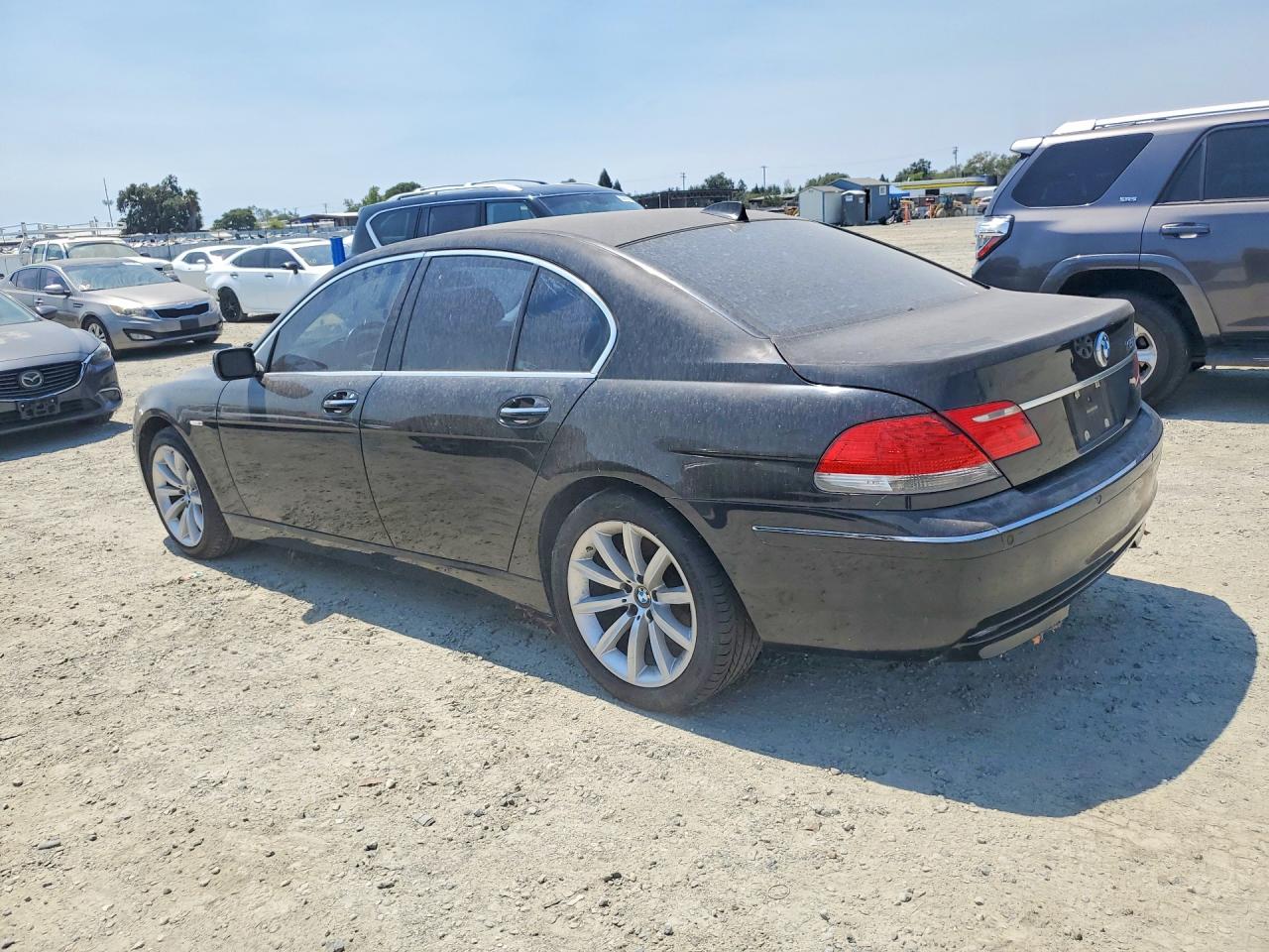 2007 Bmw 750 I Черный vin: WBAHL83547DT10653