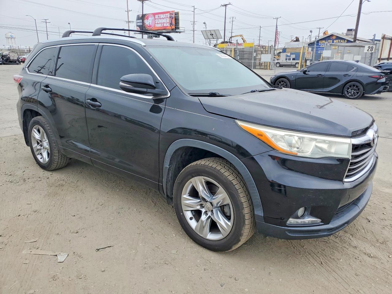2015 Toyota Highlander Limited Black vin: 5TDDKRFH0FS145543