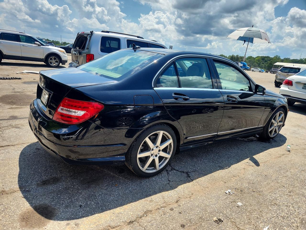2014 Mercedes-benz C 250 Black vin: WDDGF4HB5EA953918