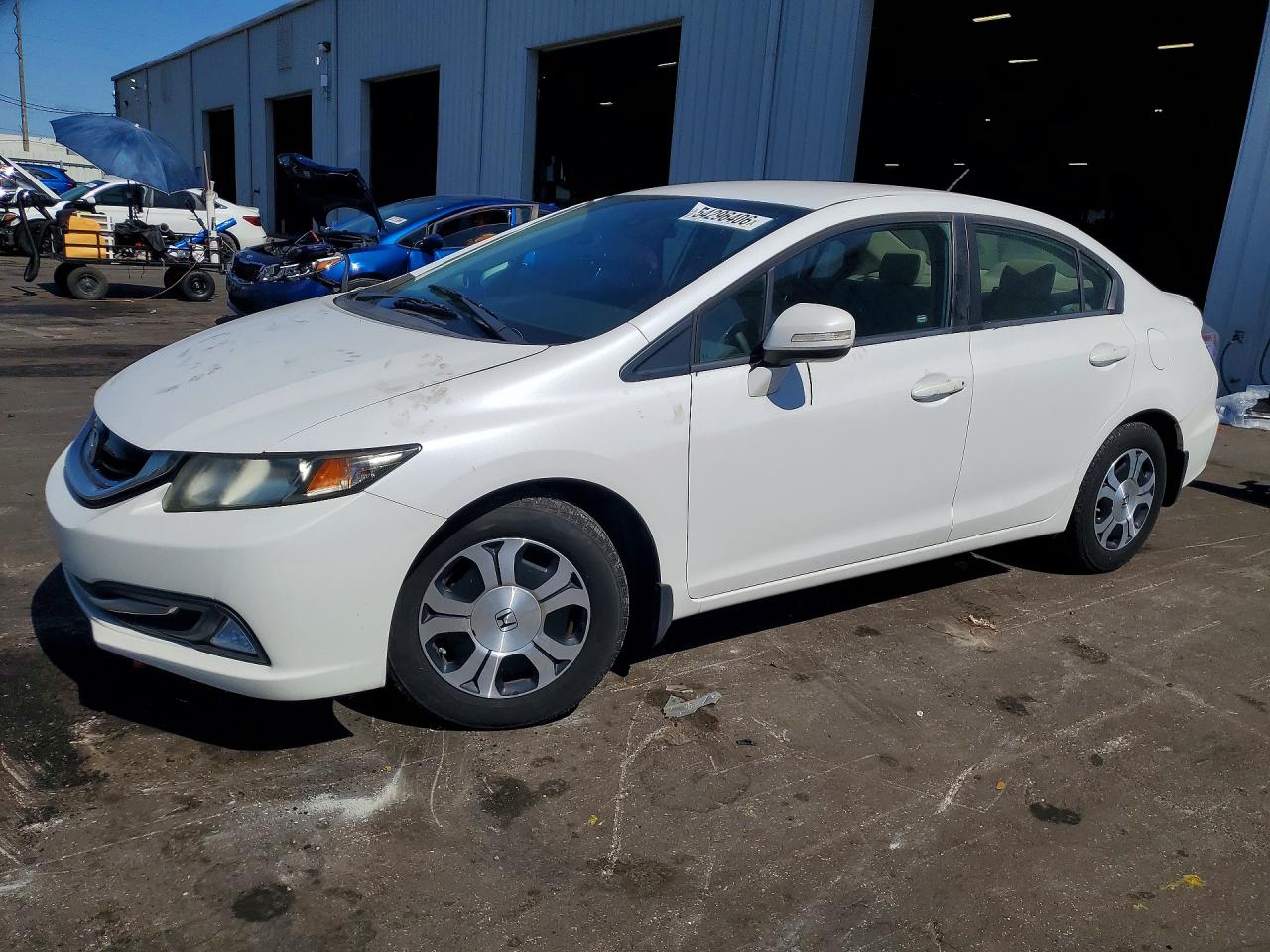 2013 Honda Civic Hybrid L White vin: 19XFB4F37DE002581