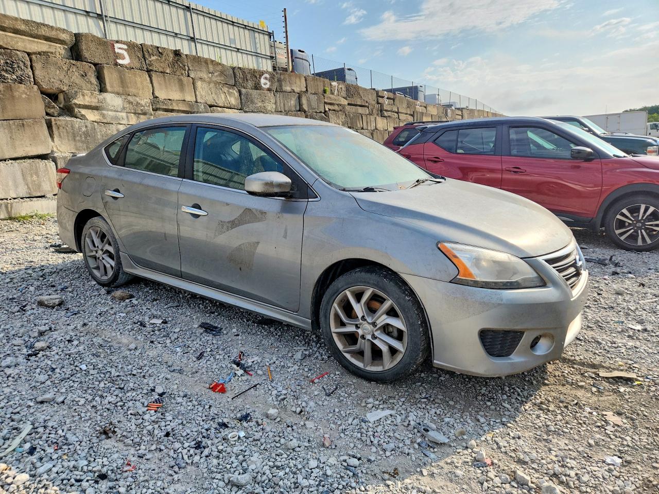 2014 Nissan Sentra Sr Серебряный vin: 3N1AB7AP6EY261572